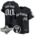 Dodgers 2025 World Series Vapor Premier Limited Custom Jersey - LA Gothic Edition - All Stitched