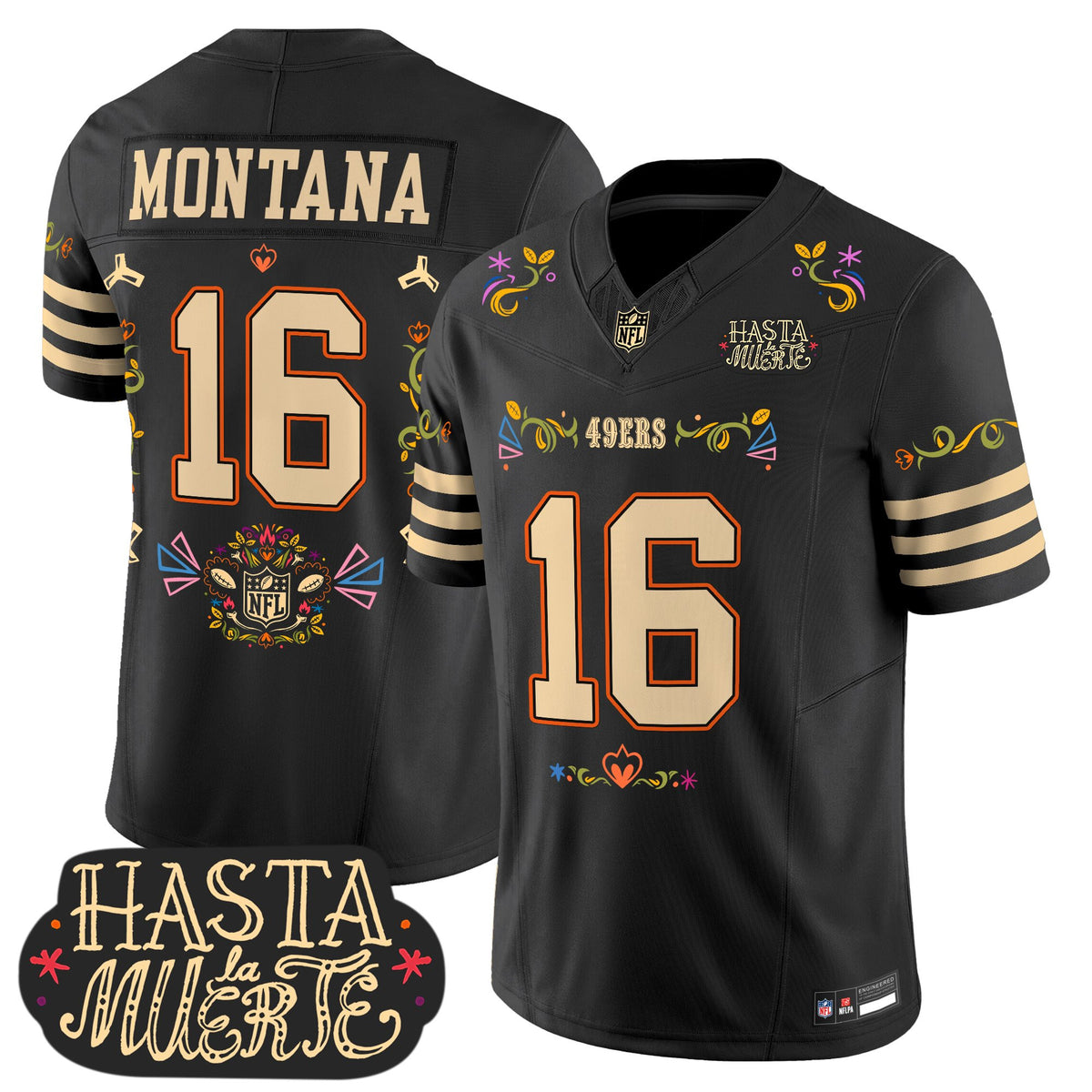 San Francisco 49ers Mexico 'Hasta la Muerte Edition' Vapor Limited Jersey - All Printed
