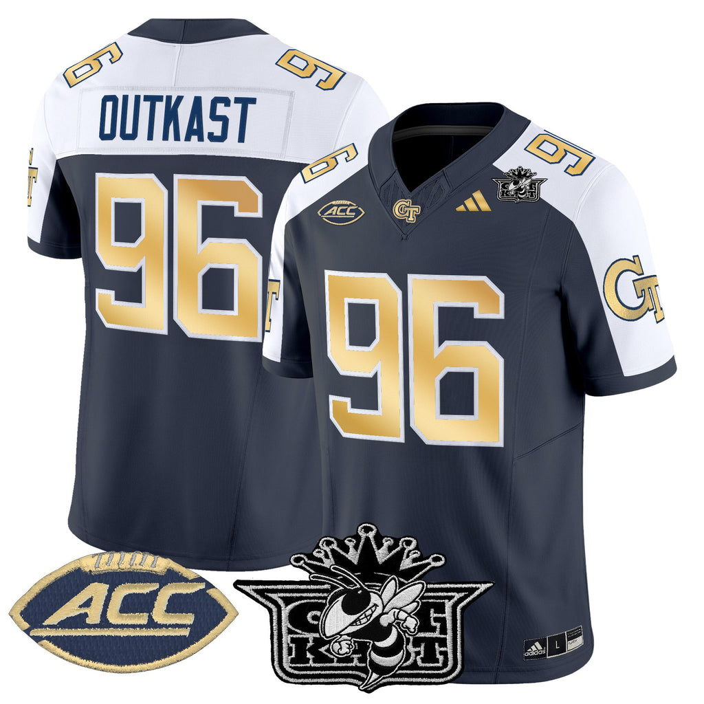 Men's Outkast x Georgia Tech Yellow Jackets 2025 Vapor Limited Jersey - All stitched