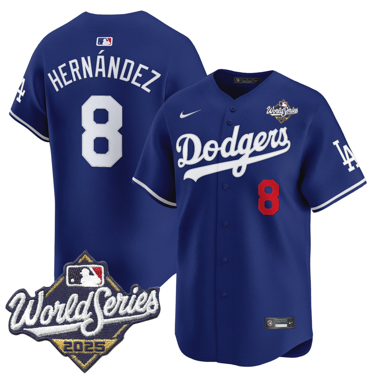 Men's Dodgers 2025 World Series Vapor Premier Limited Jersey V2 - All Stitched