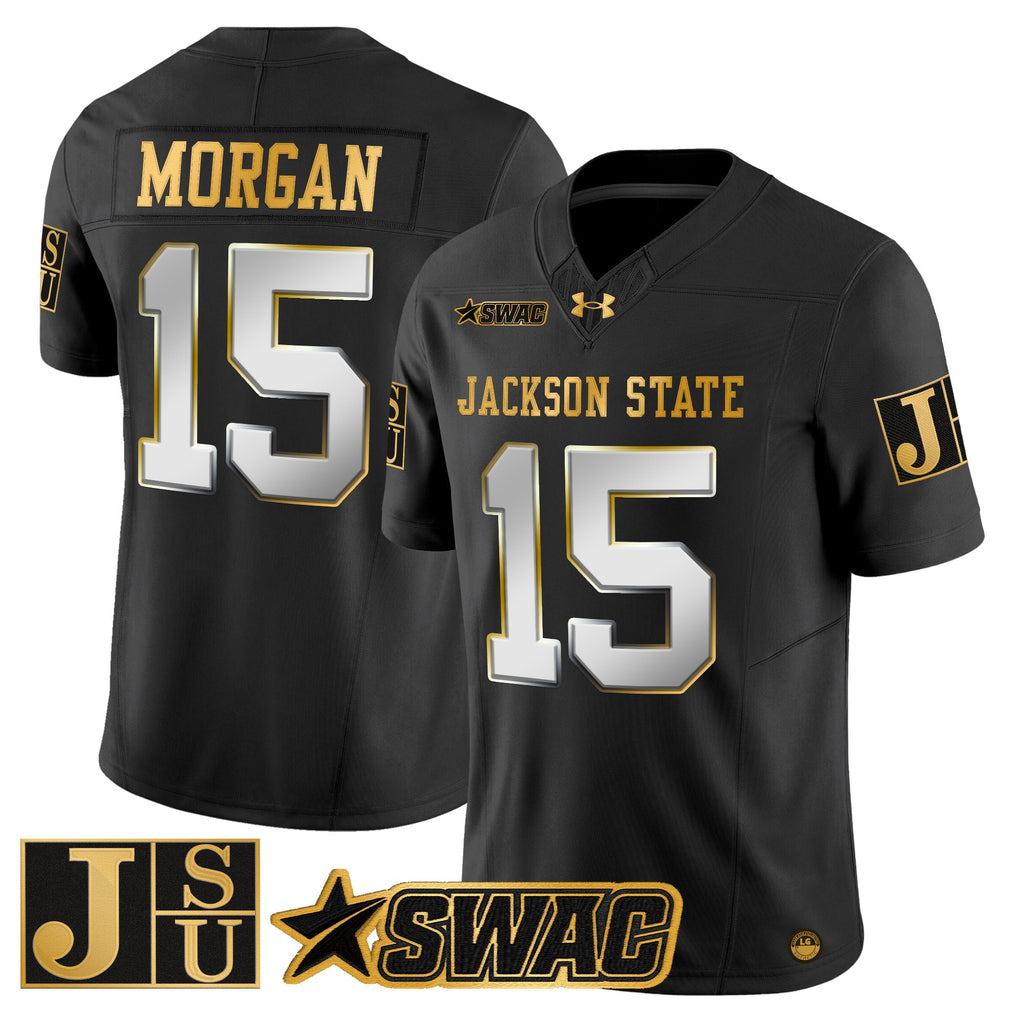 Men's Jackson State Tigers 2025 Gold Vapor Limited Jersey - All Stitched