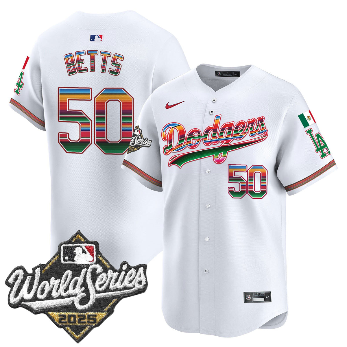 Men's Dodgers Mexico 2025 World Series Vapor Premier Limited Jersey - All Stitched