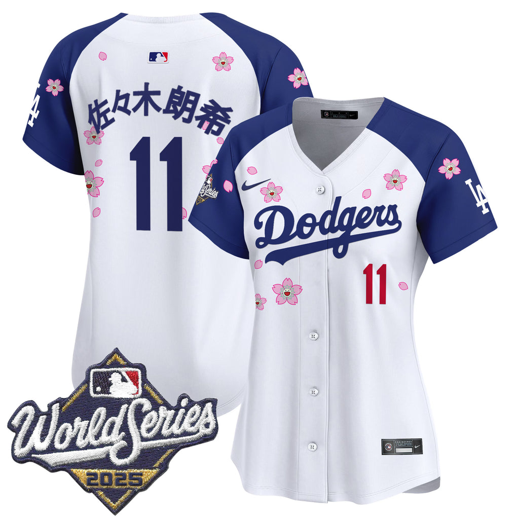 Women's Dodgers 2025 World Series x Tokyo Series Vapor Premier Limited Jersey - Stitched