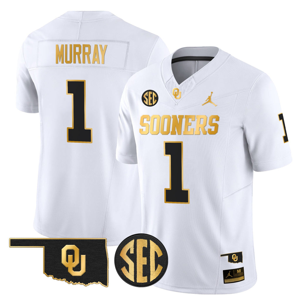 Men's Oklahoma Sooners 2025 Gold Vapor Limited Jersey - All Stitched