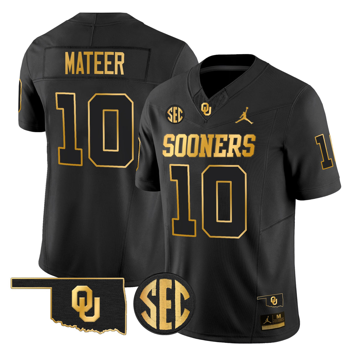 Men's Oklahoma Sooners 2025 Gold Vapor Limited Jersey - All Stitched