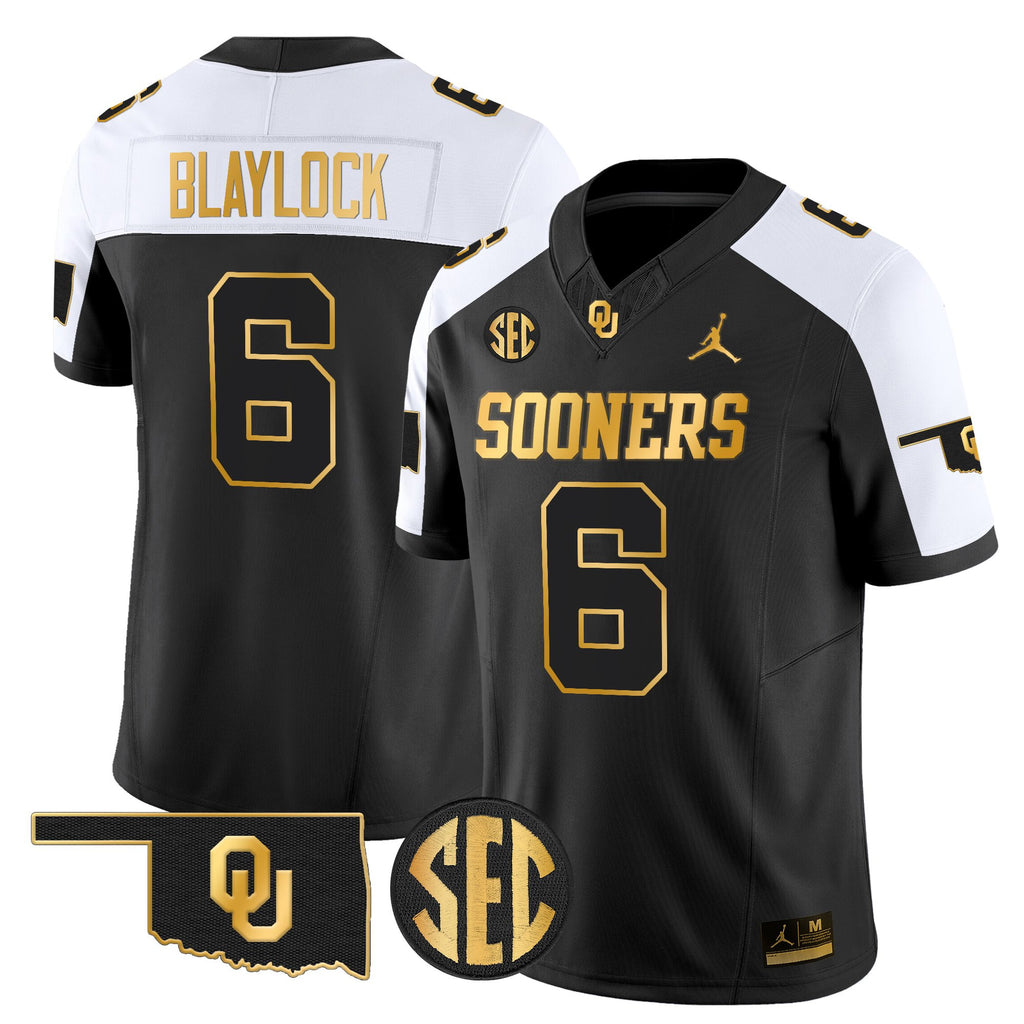 Men's Oklahoma Sooners 2025 Gold Vapor Limited Jersey - All Stitched