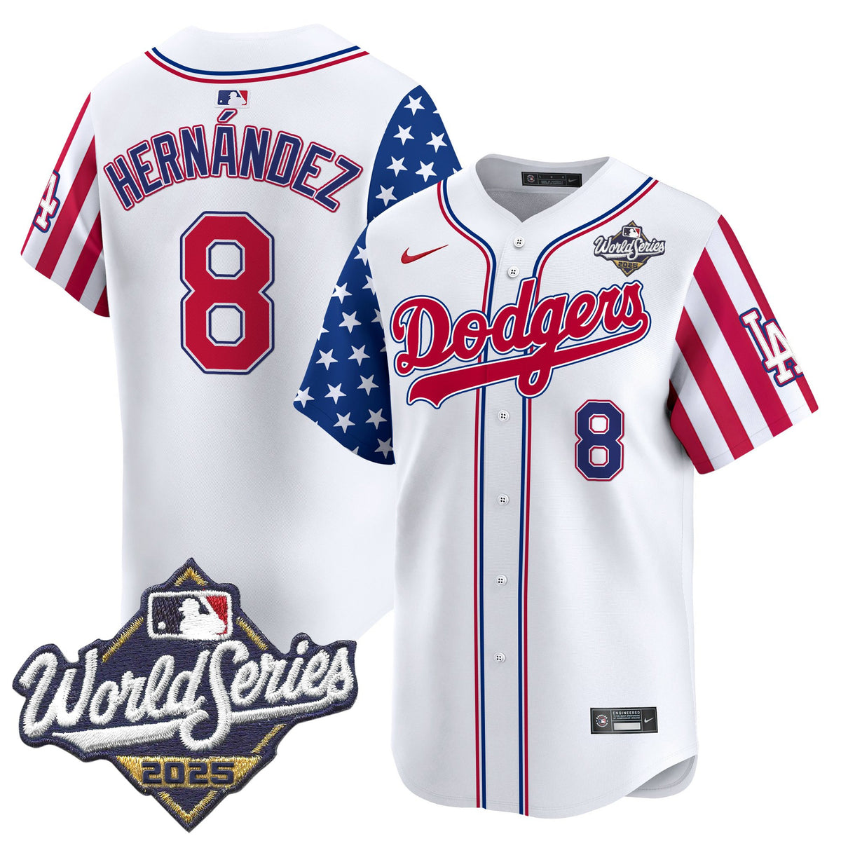 Men's Dodgers 2025 World Series Vapor Premier Limited Jersey - American Style - All Stitched