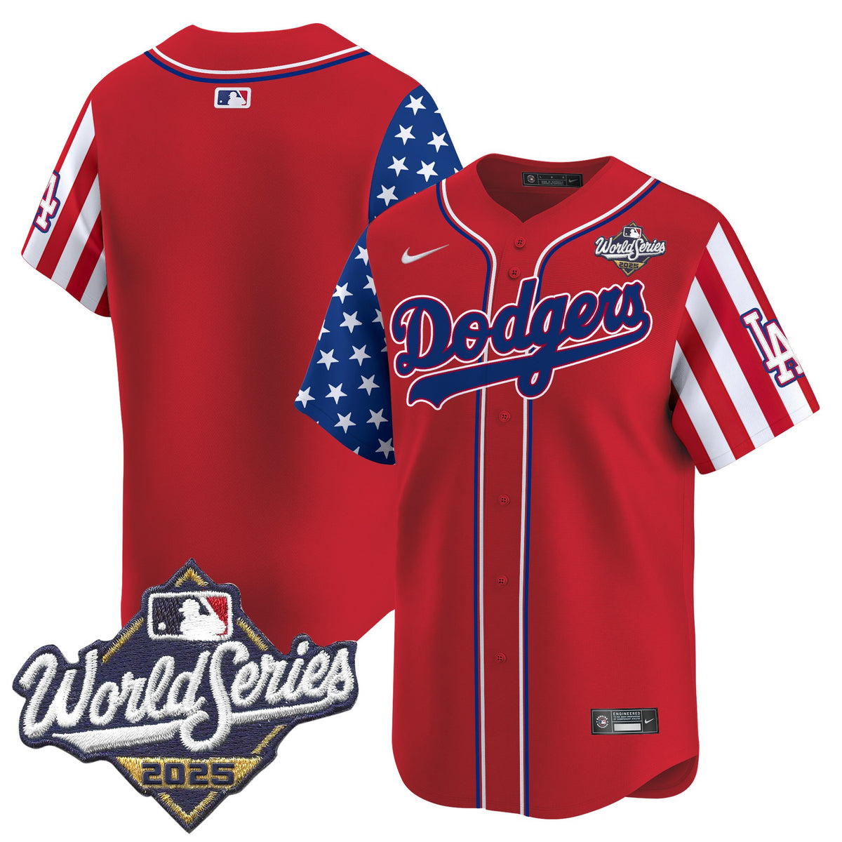 Men's Dodgers 2025 World Series Vapor Premier Limited Jersey - American Style - All Stitched