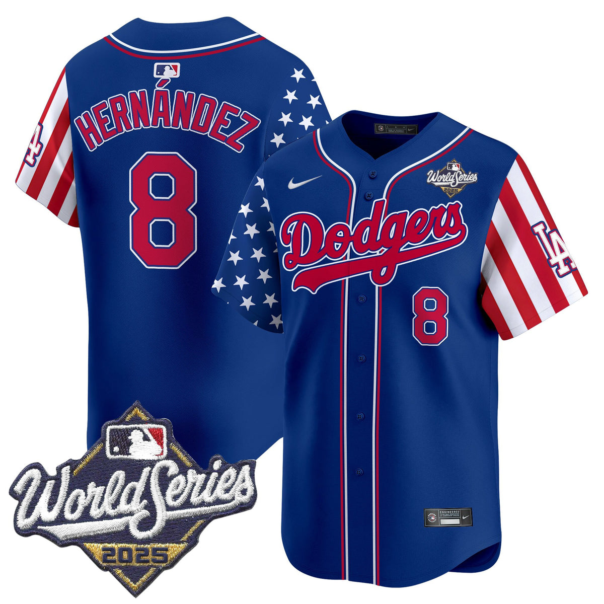 Men's Dodgers 2025 World Series Vapor Premier Limited Jersey - American Style - All Stitched