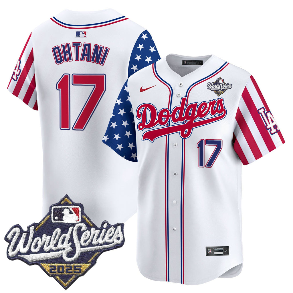 Men's Dodgers 2025 World Series Vapor Premier Limited Jersey - American Style - All Stitched