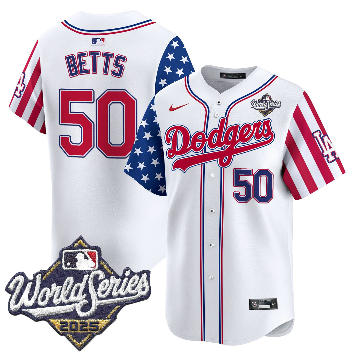 Men's Dodgers 2025 World Series Vapor Premier Limited Jersey - American Style - All Stitched