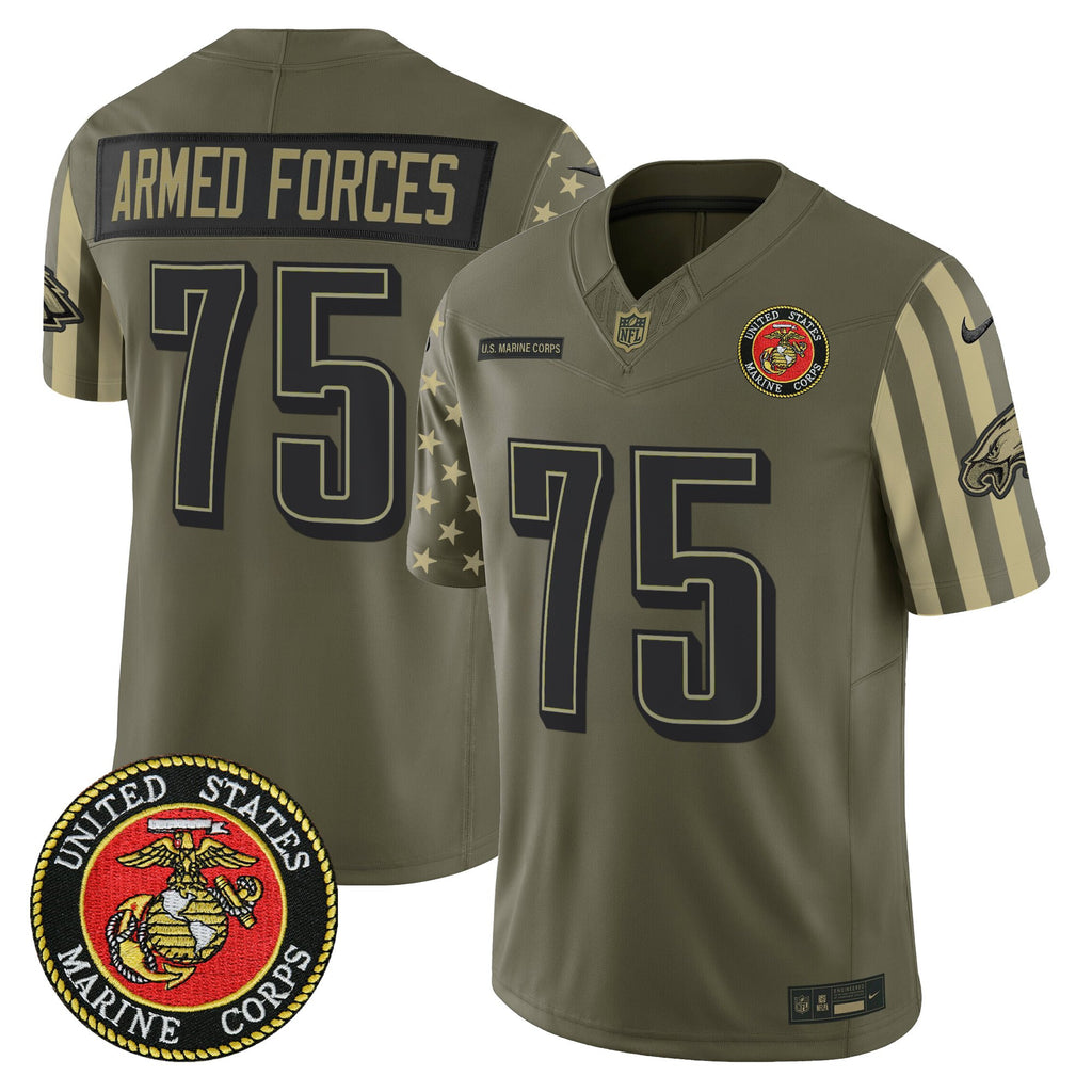 Men's Philadelphia Eagles x U.S. Military Veteran Vapor Limited Jersey - All Stitched