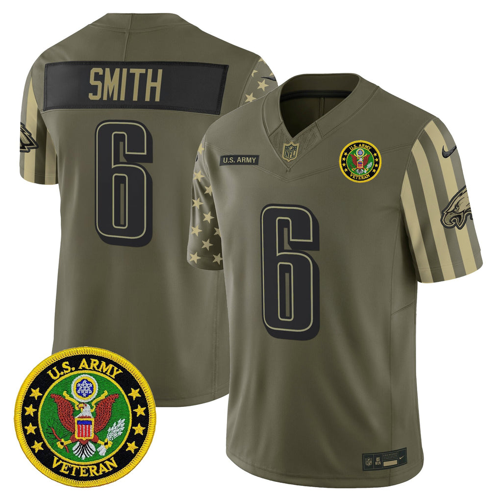 Men's Philadelphia Eagles x U.S. Military Veteran Vapor Limited Jersey - All Stitched