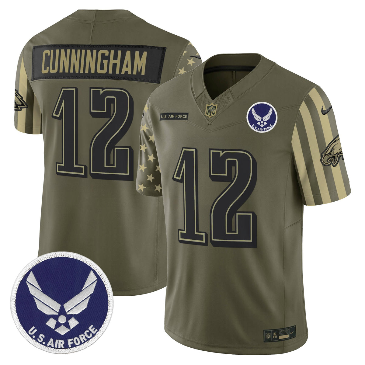 Men's Philadelphia Eagles x U.S. Military Veteran Vapor Limited Jersey - All Stitched