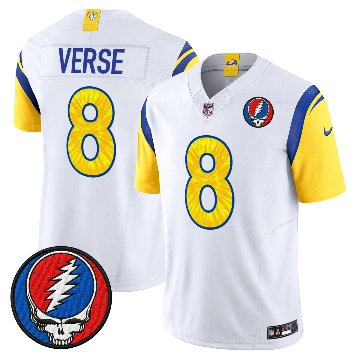 Men's Los Angeles Rams x Grateful Dead Vapor Limited Jersey - All Stitched