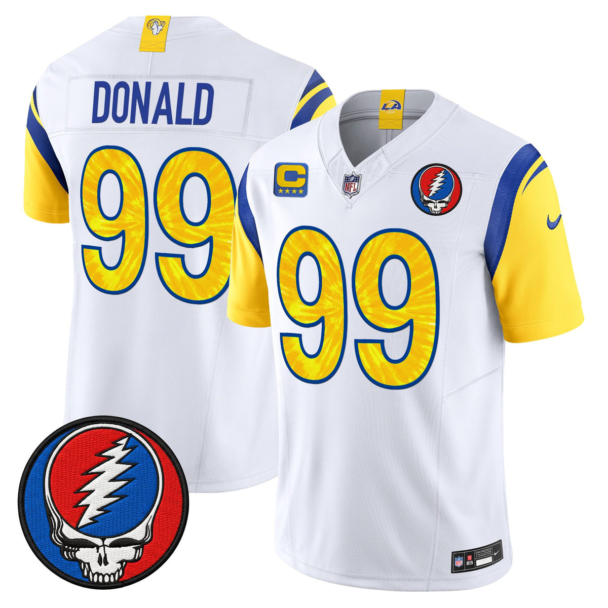 Men's Los Angeles Rams x Grateful Dead Vapor Limited Jersey - All Stitched