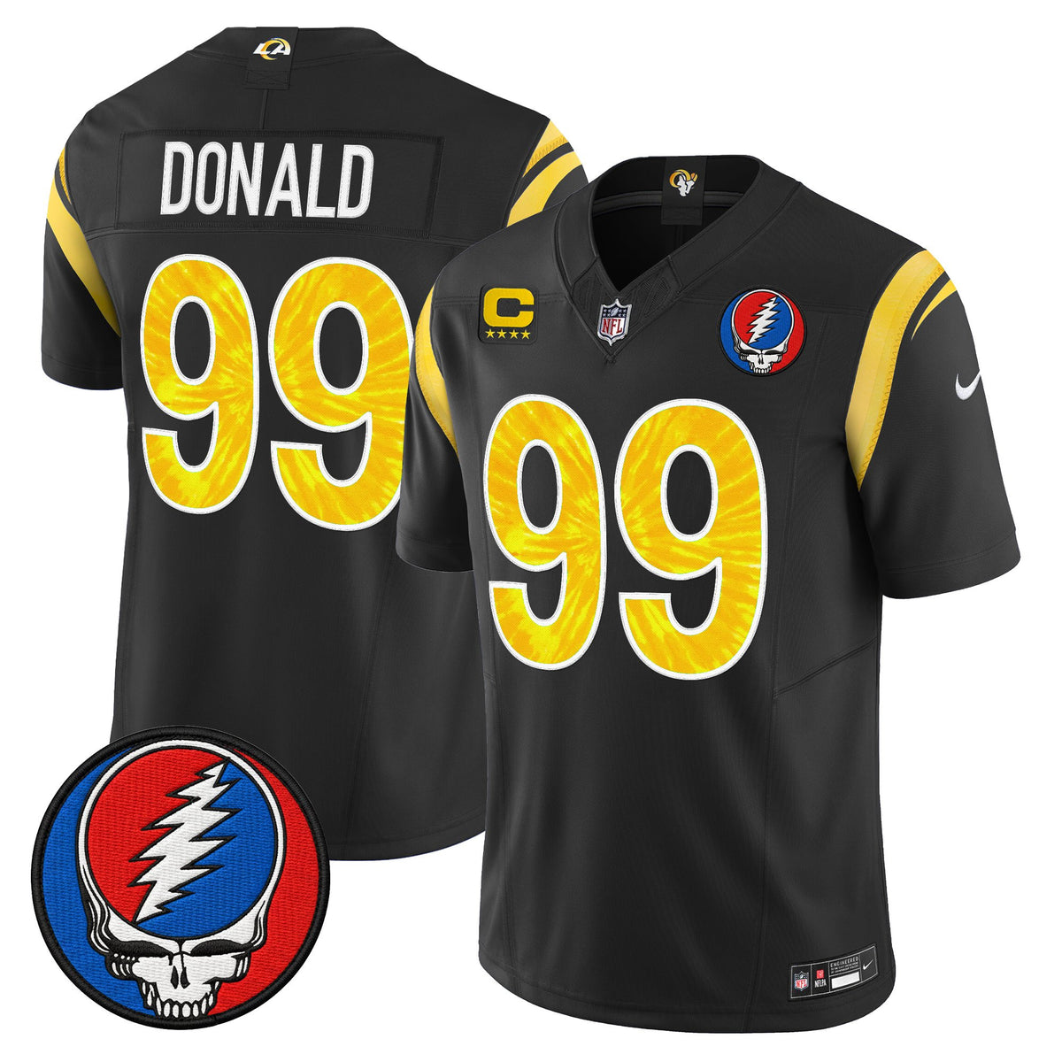 Men's Los Angeles Rams x Grateful Dead Vapor Limited Jersey - All Stitched