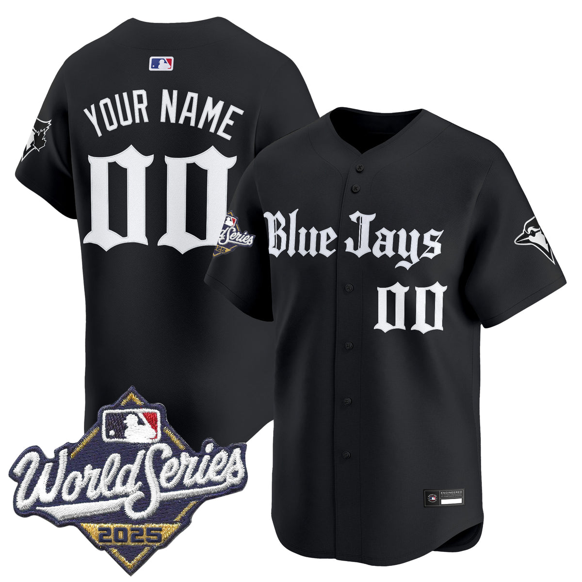 Toronto Blue Jays 2025 World Series Vapor Premier Limited Custom Jersey V2 - Gothic North Edition - All Stitched