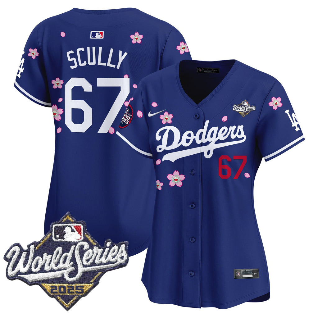 Women's Dodgers 2025 World Series x Tokyo Series Vapor Premier Limited Jersey V2 - Stitched