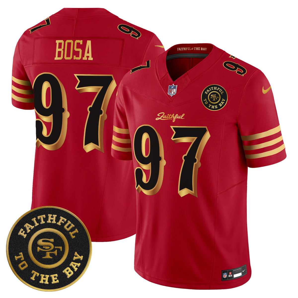 Men's 49ers “Rivalries” Vapor Limited Jersey - Faithful To The Bay Patch - All Stitched