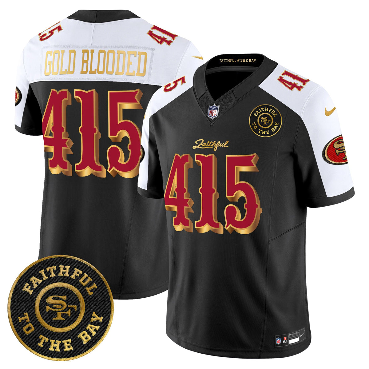 Men's 49ers “Rivalries” Vapor Limited Jersey - Faithful To The Bay Patch - All Stitched
