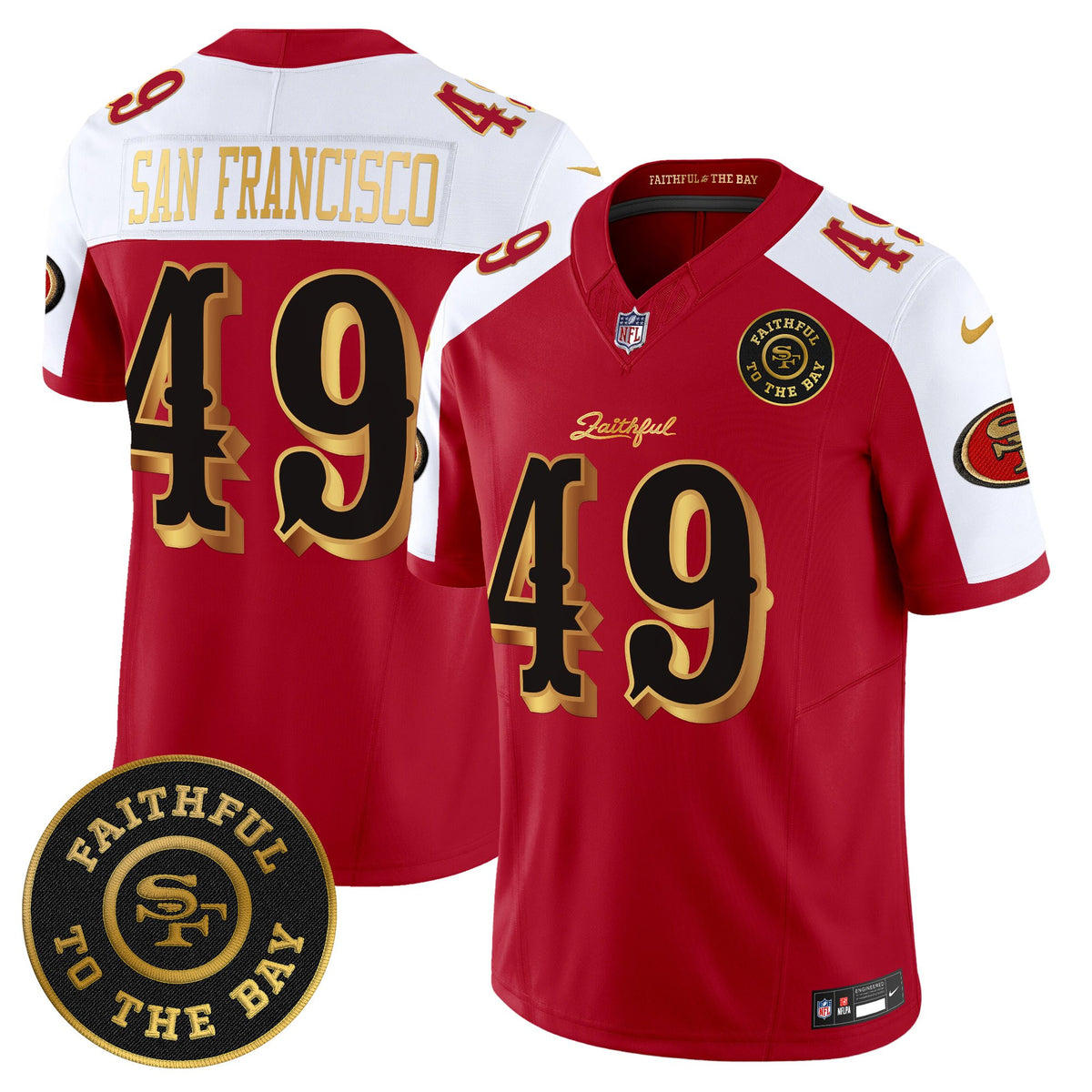 Men's 49ers “Rivalries” Vapor Limited Jersey - Faithful To The Bay Patch - All Stitched