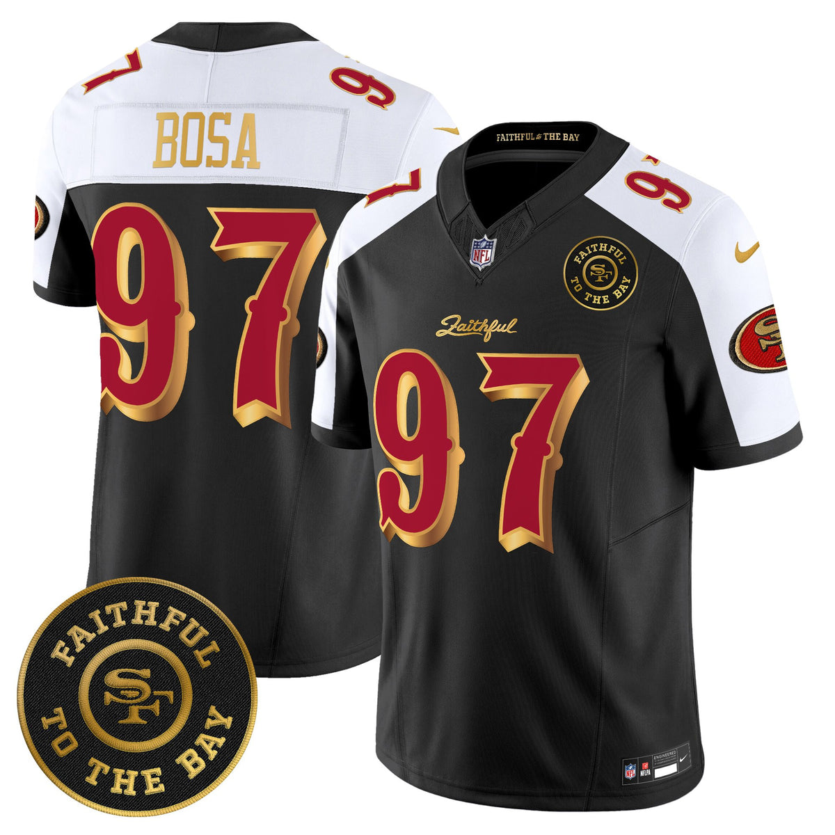 Men's 49ers “Rivalries” Vapor Limited Jersey - Faithful To The Bay Patch - All Stitched