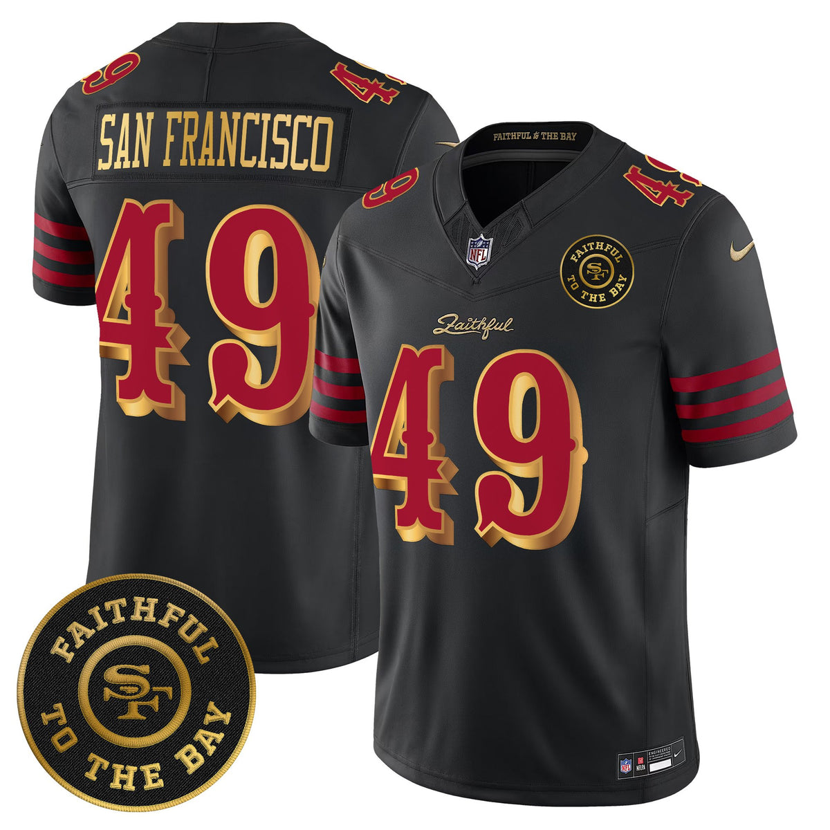 Men's 49ers “Rivalries” Vapor Limited Jersey - Faithful To The Bay Patch - All Stitched