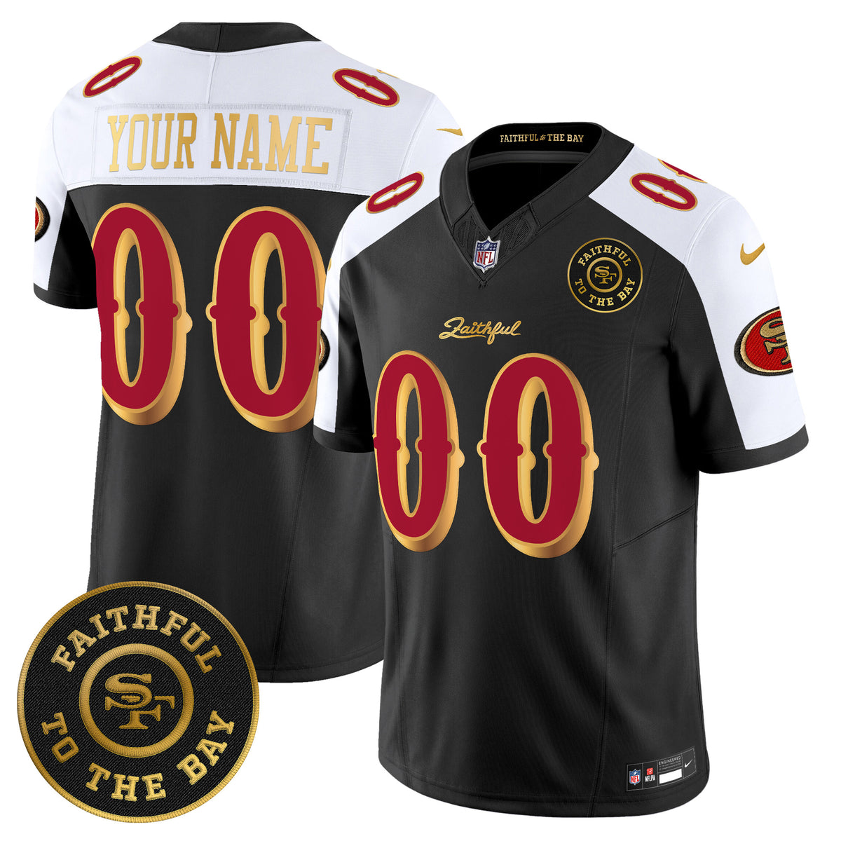 49ers “Rivalries” Vapor Limited Custom Jersey - Faithful To The Bay Patch - All Stitched