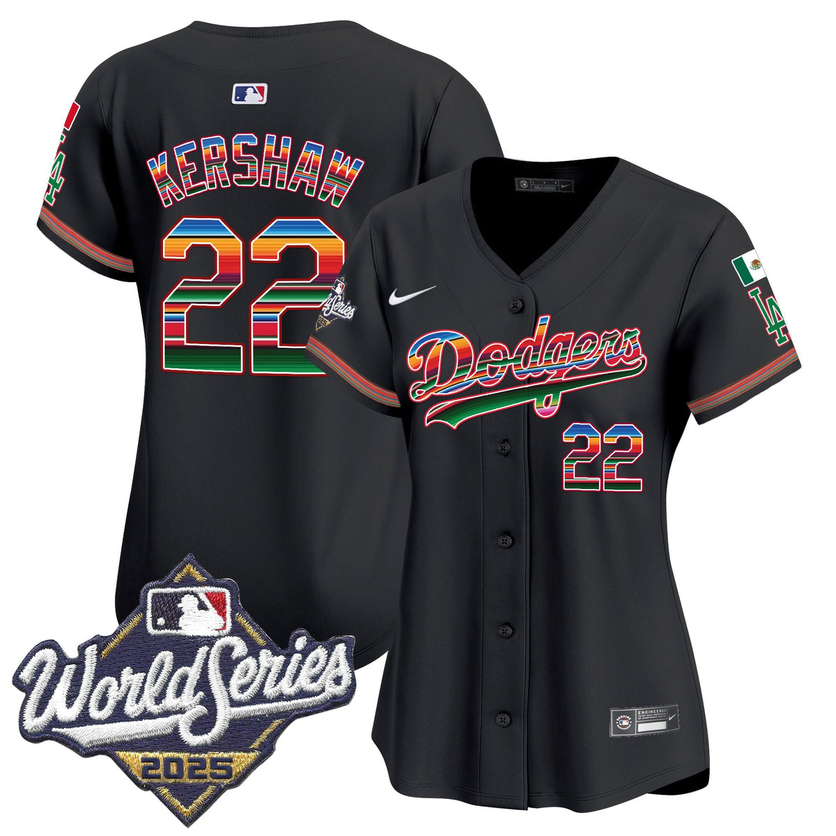 Women's Dodgers Mexico 2025 World Series Vapor Premier Limited Jersey - All Stitched