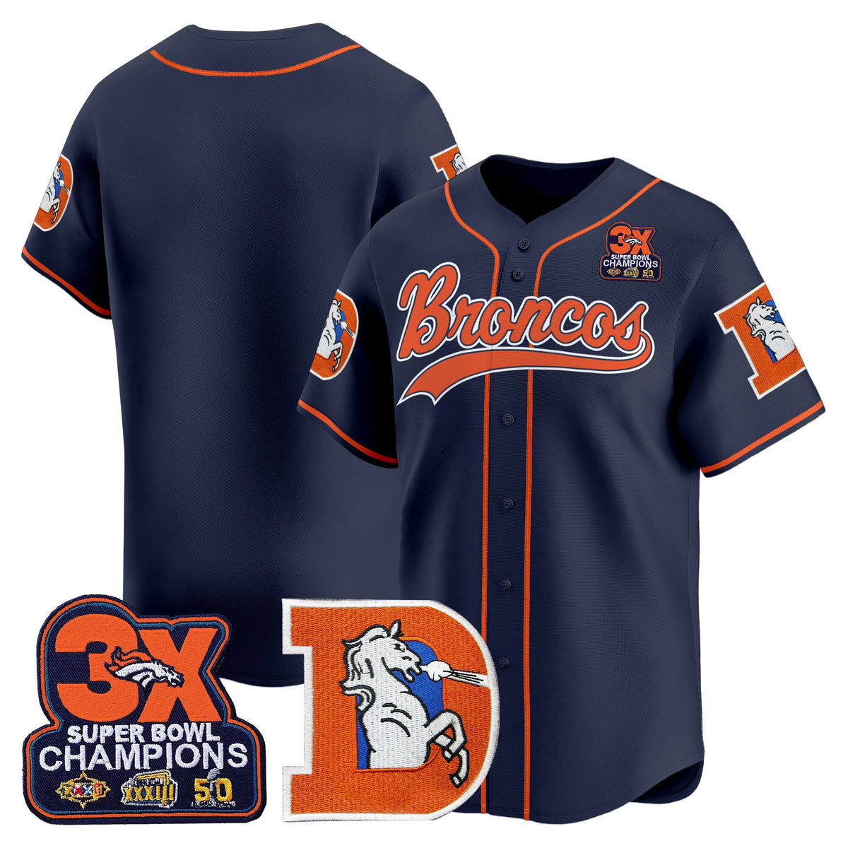Men's Denver Broncos Throwback Vapor Baseball Jersey - All Stitched