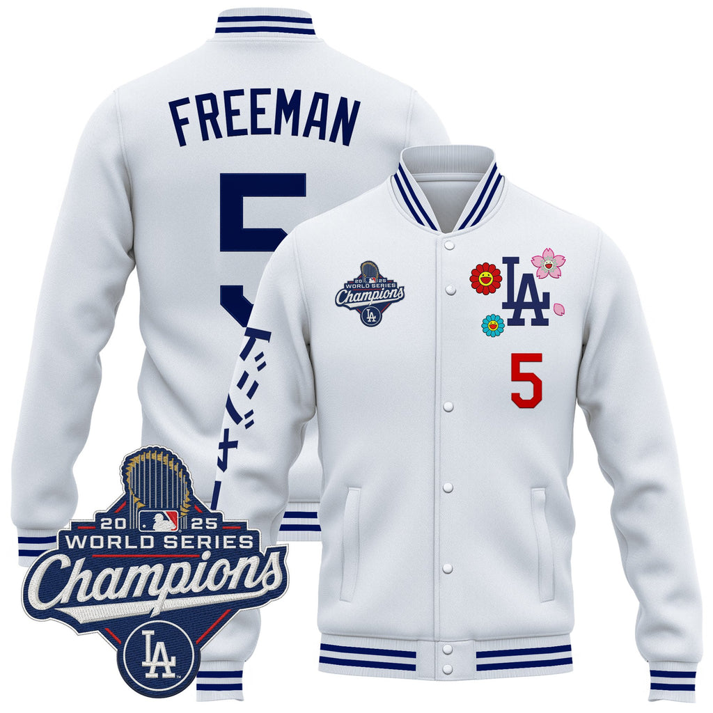 Men's Los Angeles Dodgers x Takashi Murakami Jacket - 2025 World Series Champions Patch - Printed