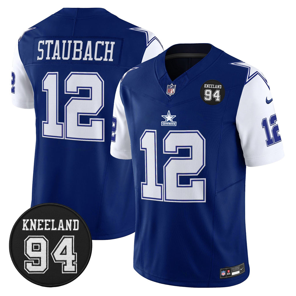 Men's Dallas Cowboys #94 Marshawn Kneeland Memorial Patch Vapor Limited Jersey - All Stitched