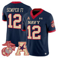 Men's Navy Midshipmen Vapor USMC Premier Jersey - All Stitched