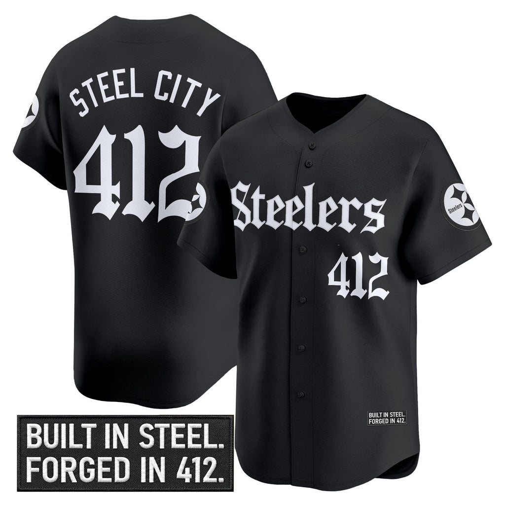 Men's Pittsburgh Steelers 'Gothic Steel City Edition' Vapor Baseball Jersey - All Stitched