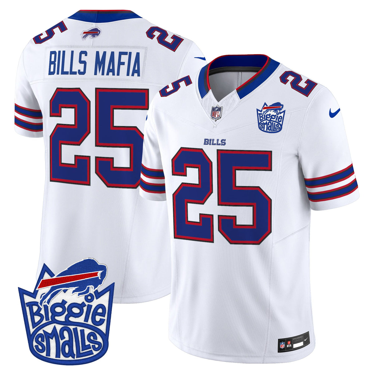Men's Biggie Smalls × Buffalo Bills Vapor Limited Jersey - All stitched