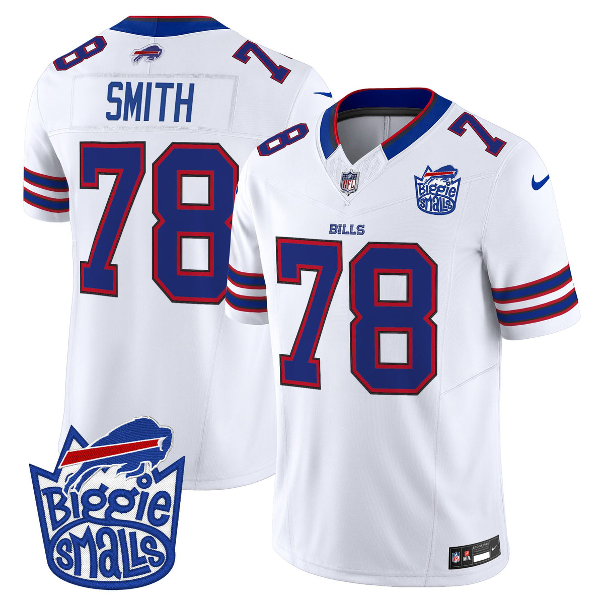 Men's Biggie Smalls × Buffalo Bills Vapor Limited Jersey - All stitched