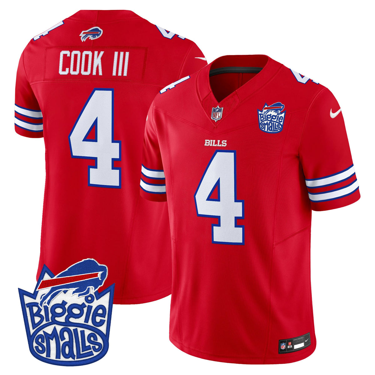 Men's Biggie Smalls × Buffalo Bills Vapor Limited Jersey - All stitched