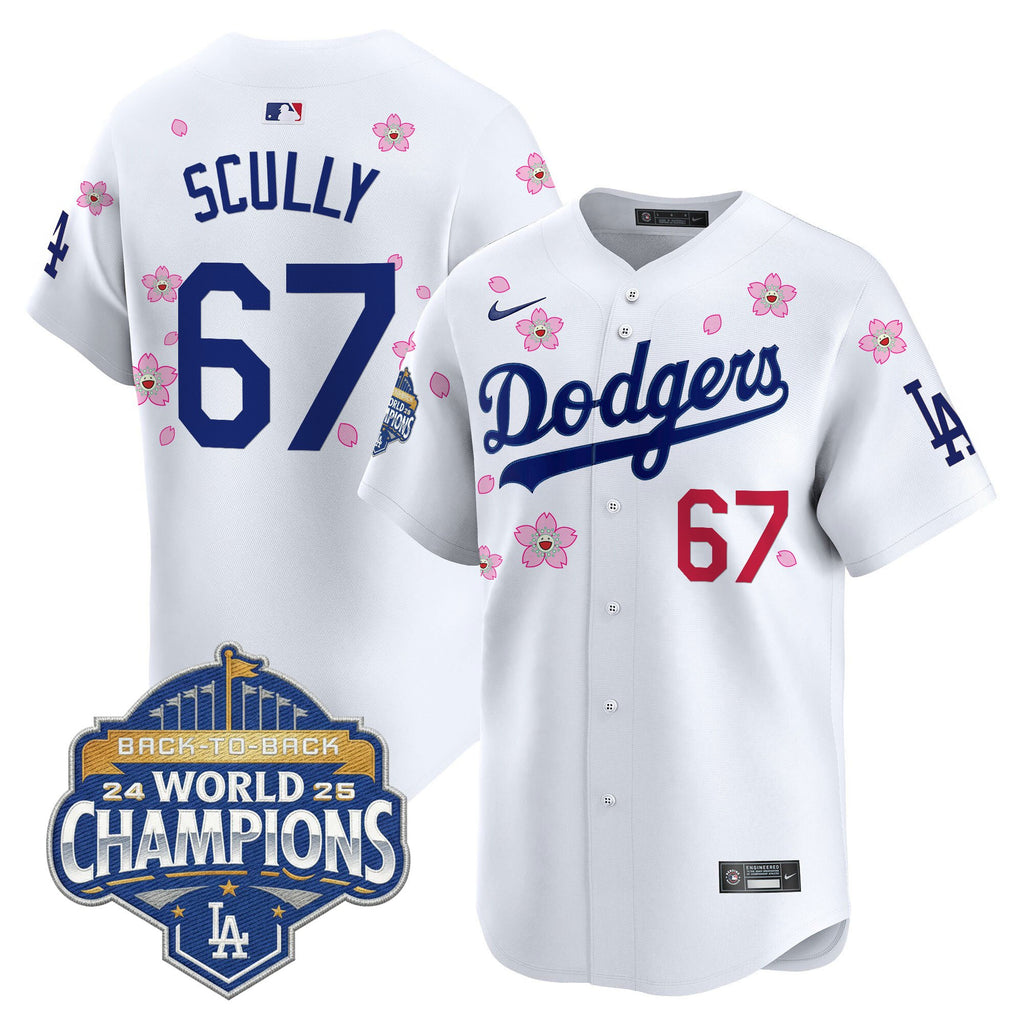 Men's Dodgers 2025 Back-To-Back Champions x Tokyo Series Vapor Premier Limited Jersey - Stitched