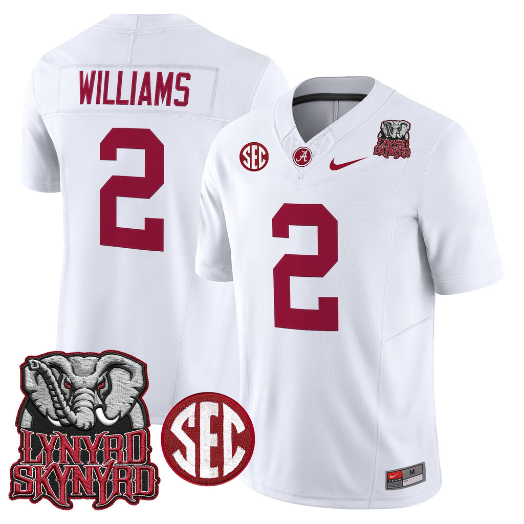 Men's Alabama Crimson Tide x Lynyrd Skynyrd Vapor Limited Jersey - Alabama Map - All Stitched
