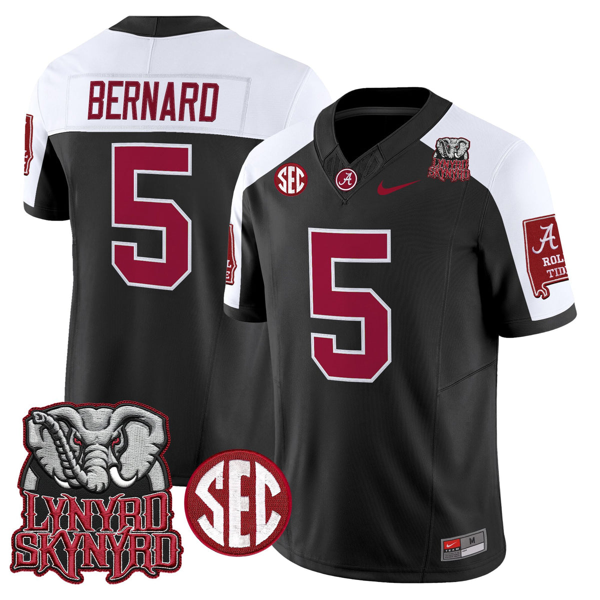 Men's Alabama Crimson Tide x Lynyrd Skynyrd Vapor Limited Jersey - Alabama Map - All Stitched