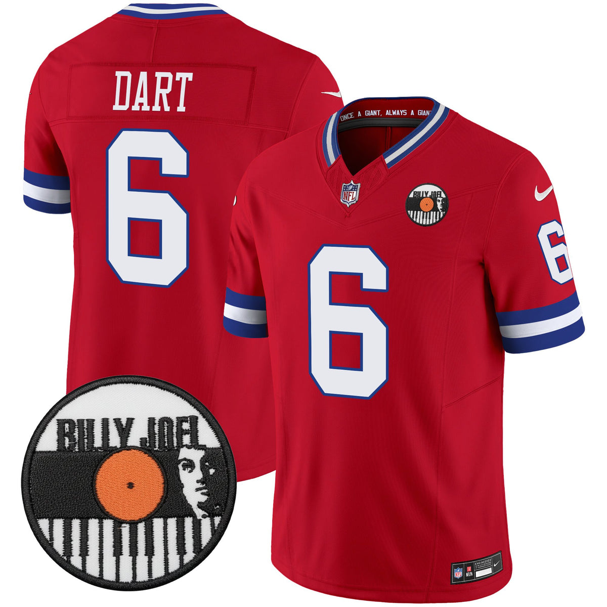Men's Billy Joel × New York Giants Vapor Limited Jersey - All stitched