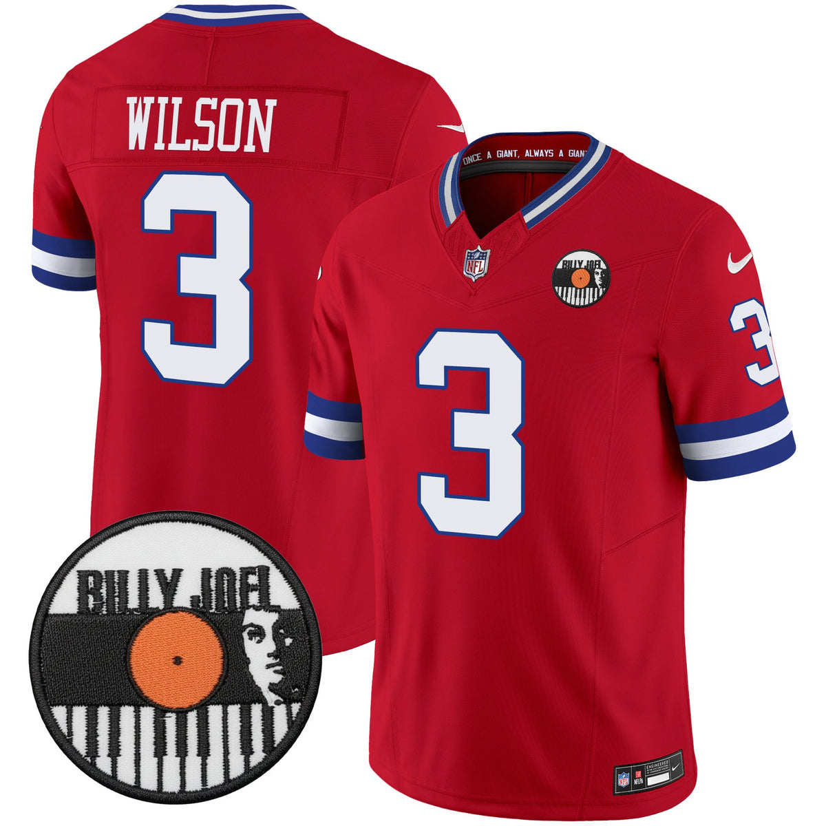Men's Billy Joel × New York Giants Vapor Limited Jersey - All stitched