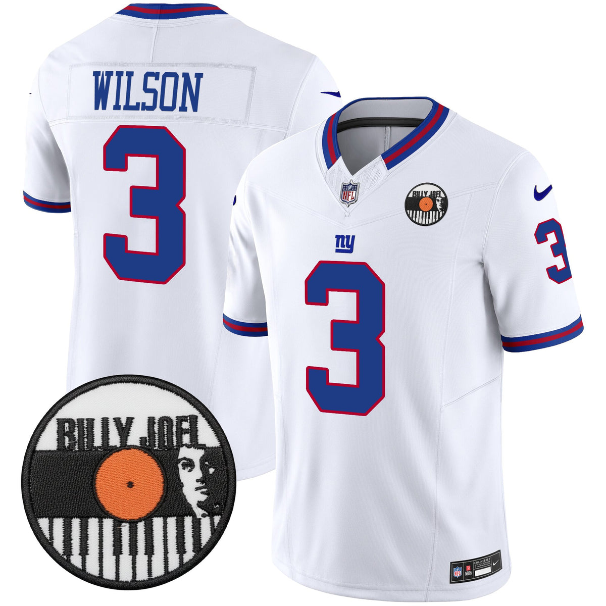 Men's Billy Joel × New York Giants Vapor Limited Jersey - All stitched