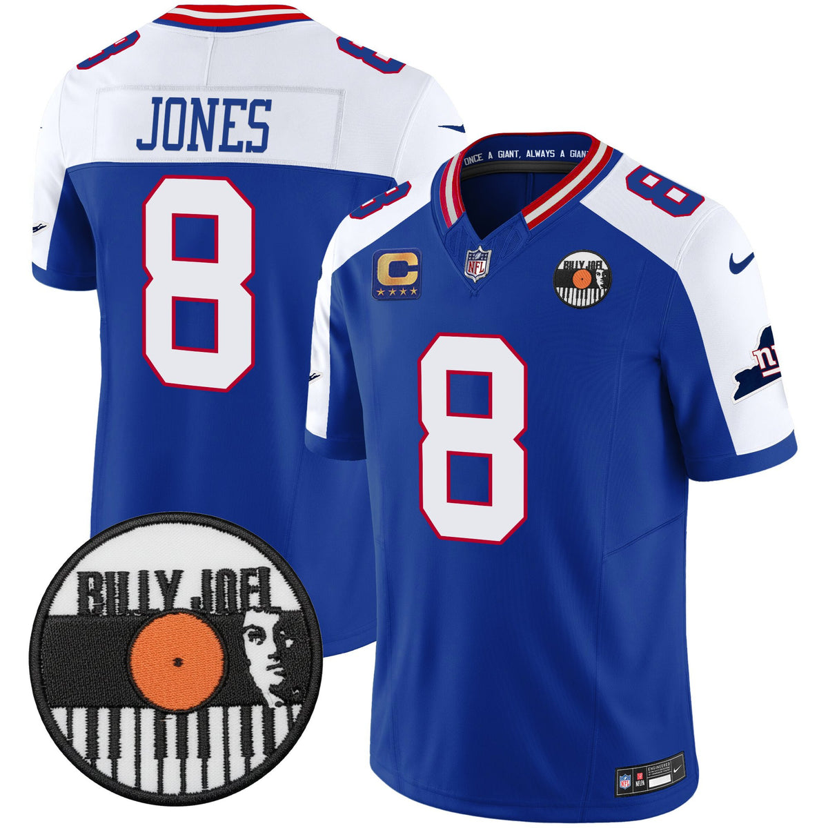 Men's Billy Joel × New York Giants Vapor Limited Jersey - All stitched