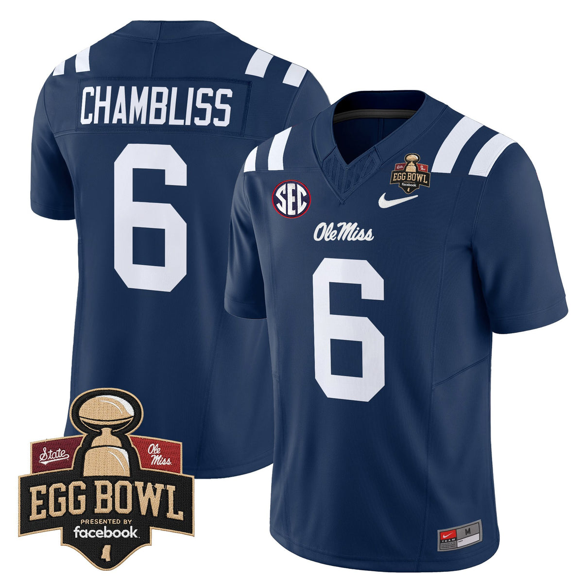 Men's Ole Miss Rebels 2025 Egg Bowl Vapor Limited Jersey - All Stitched