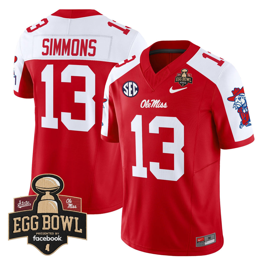 Men's Ole Miss Rebels 2025 Egg Bowl Vapor Limited Jersey - All Stitched
