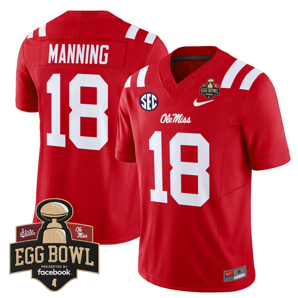 Men's Ole Miss Rebels 2025 Egg Bowl Vapor Limited Jersey - All Stitched
