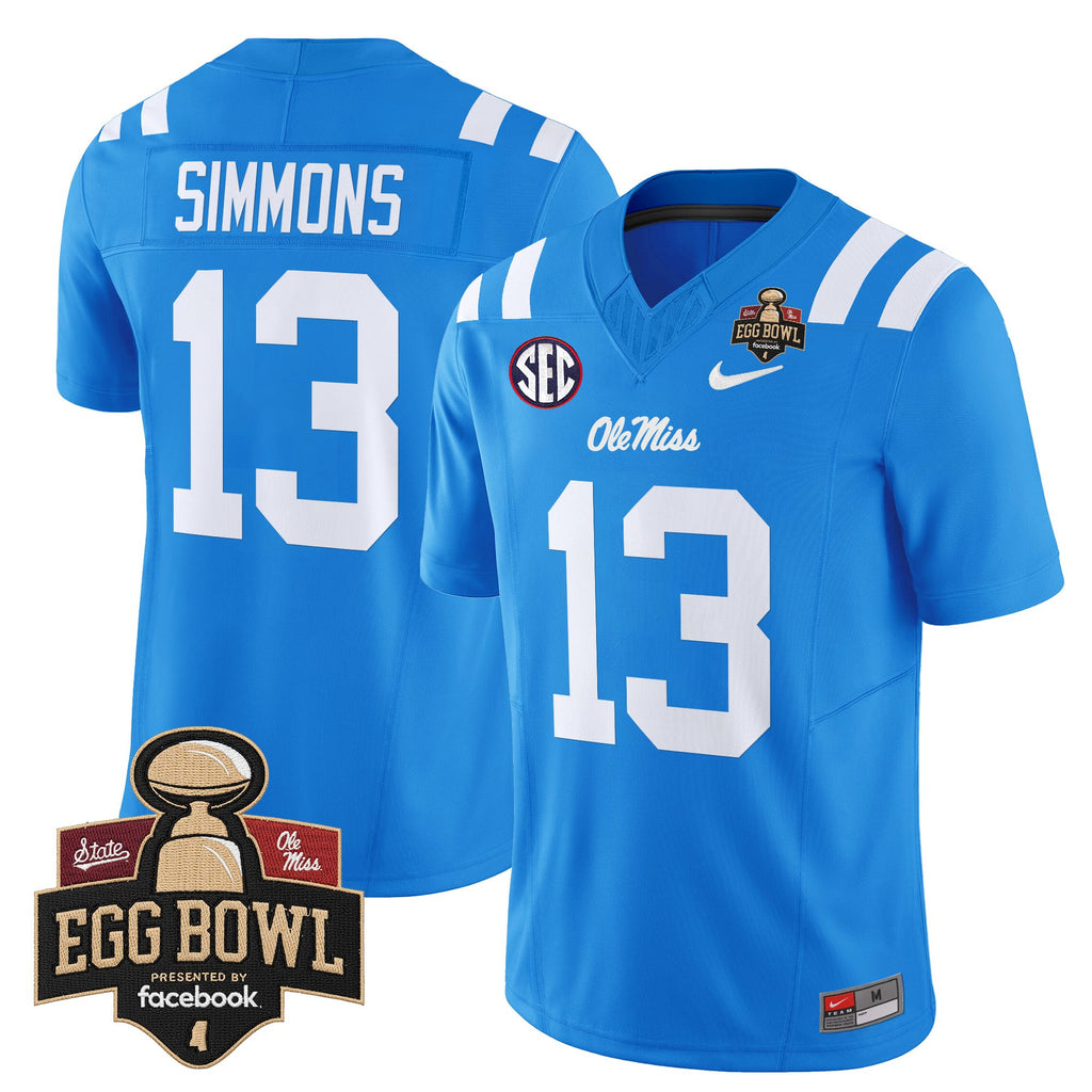 Men's Ole Miss Rebels 2025 Egg Bowl Vapor Limited Jersey - All Stitched