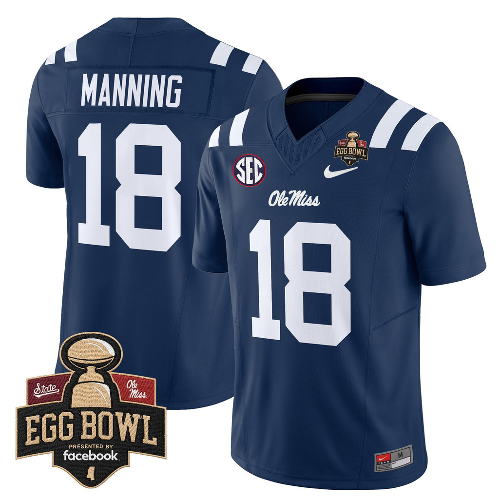 Men's Ole Miss Rebels 2025 Egg Bowl Vapor Limited Jersey - All Stitched